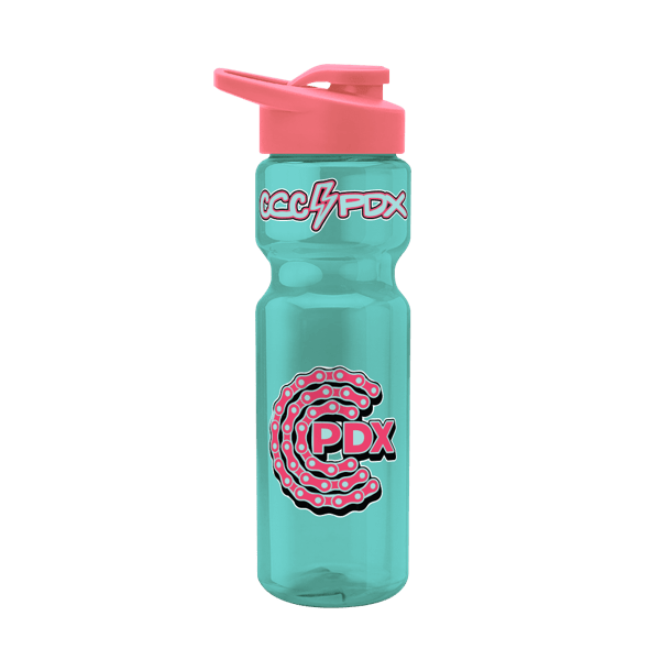 Blazer 28oz Transparent Bike Bottle w/Drink-thru Lid 942