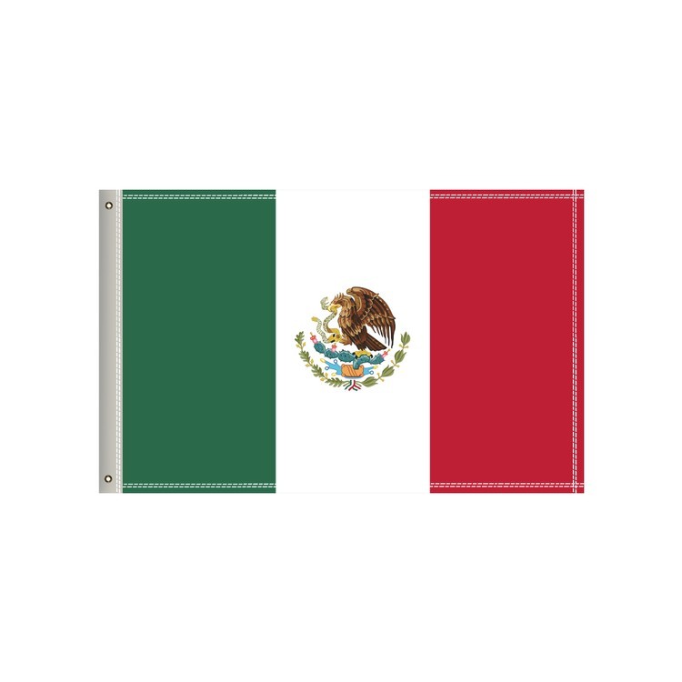National Flag, Mexico, Double-Sided - 36"W x 24"H 2