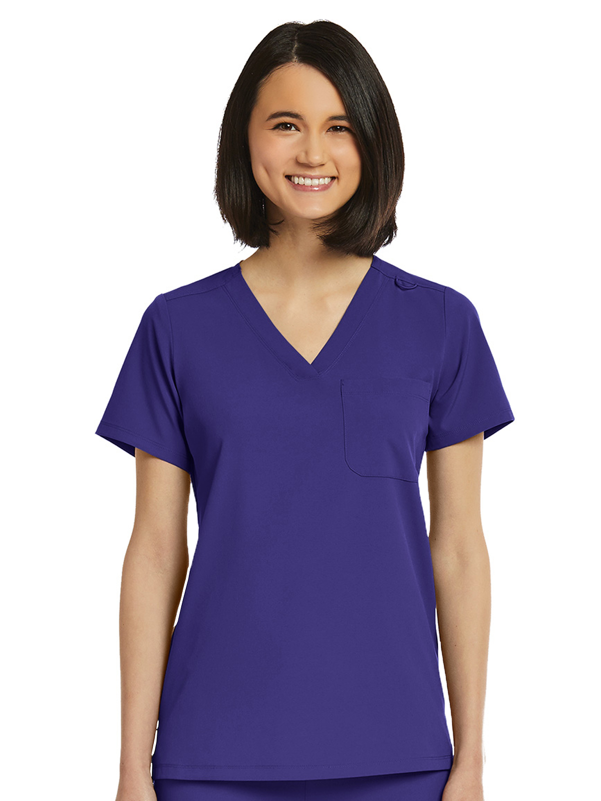ScrubJoy Originals - Women's Fitted One-Pocket V-Neck Top 26