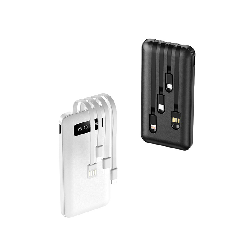 10000 Mah Power Bank W/ 4 Cables 1