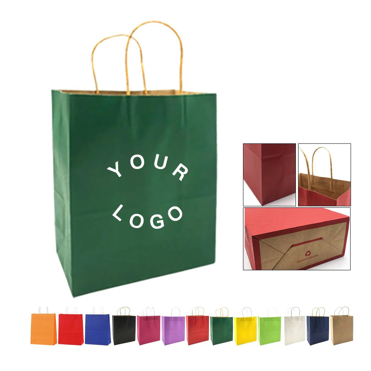 Kraft Paper Mini Gift Bag with Handles 12