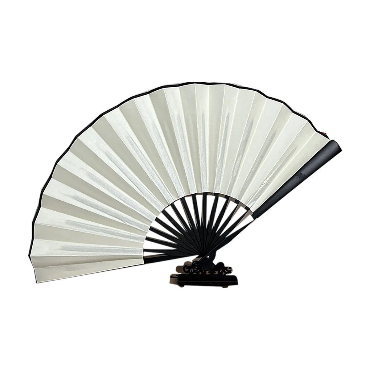 Bamboo Silk Fan with Foldable Frame for Weddings or Events 4