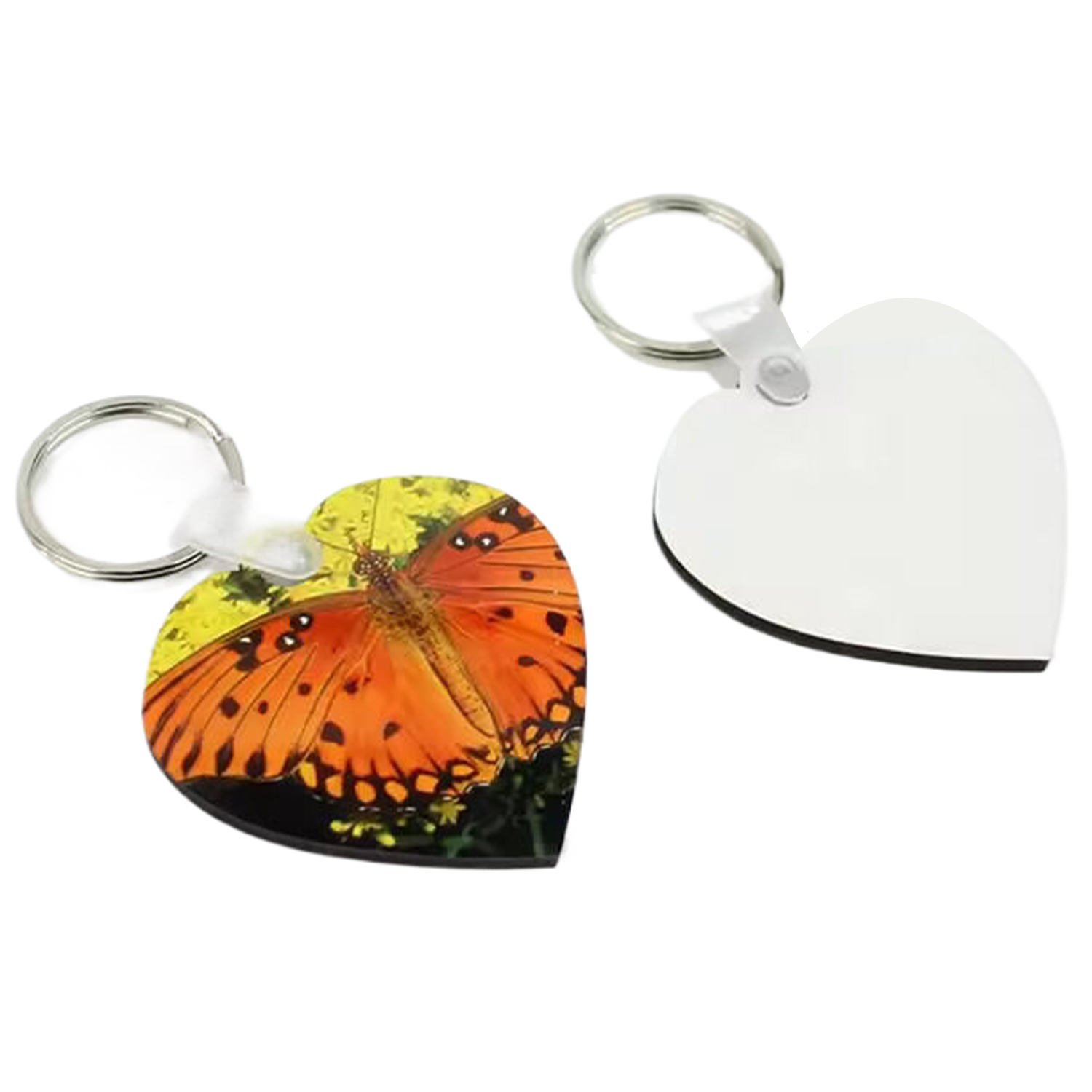 Heart Design MDF Keychain 4