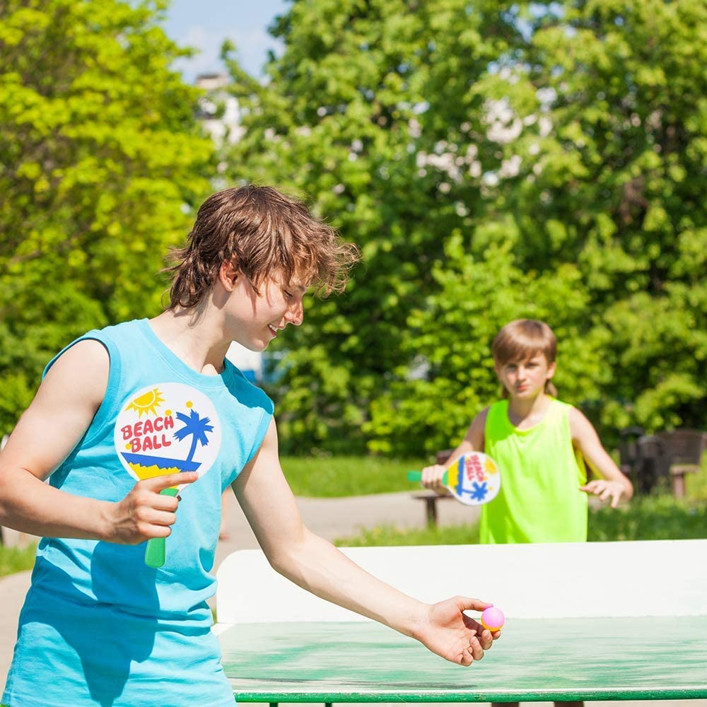 Fun Beach Paddle Ball Toys Set 7