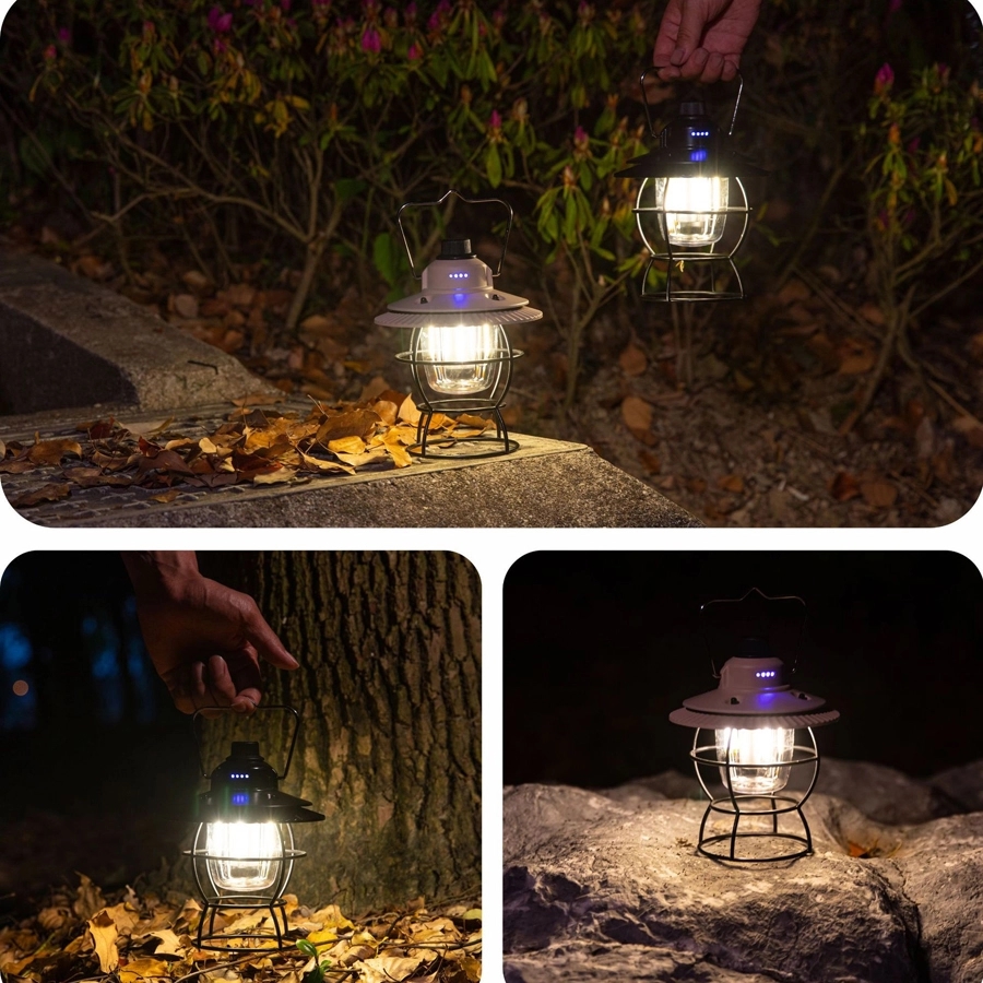 Retro Outdoor Camping Light & Picnic Lantern with Power Bank 16