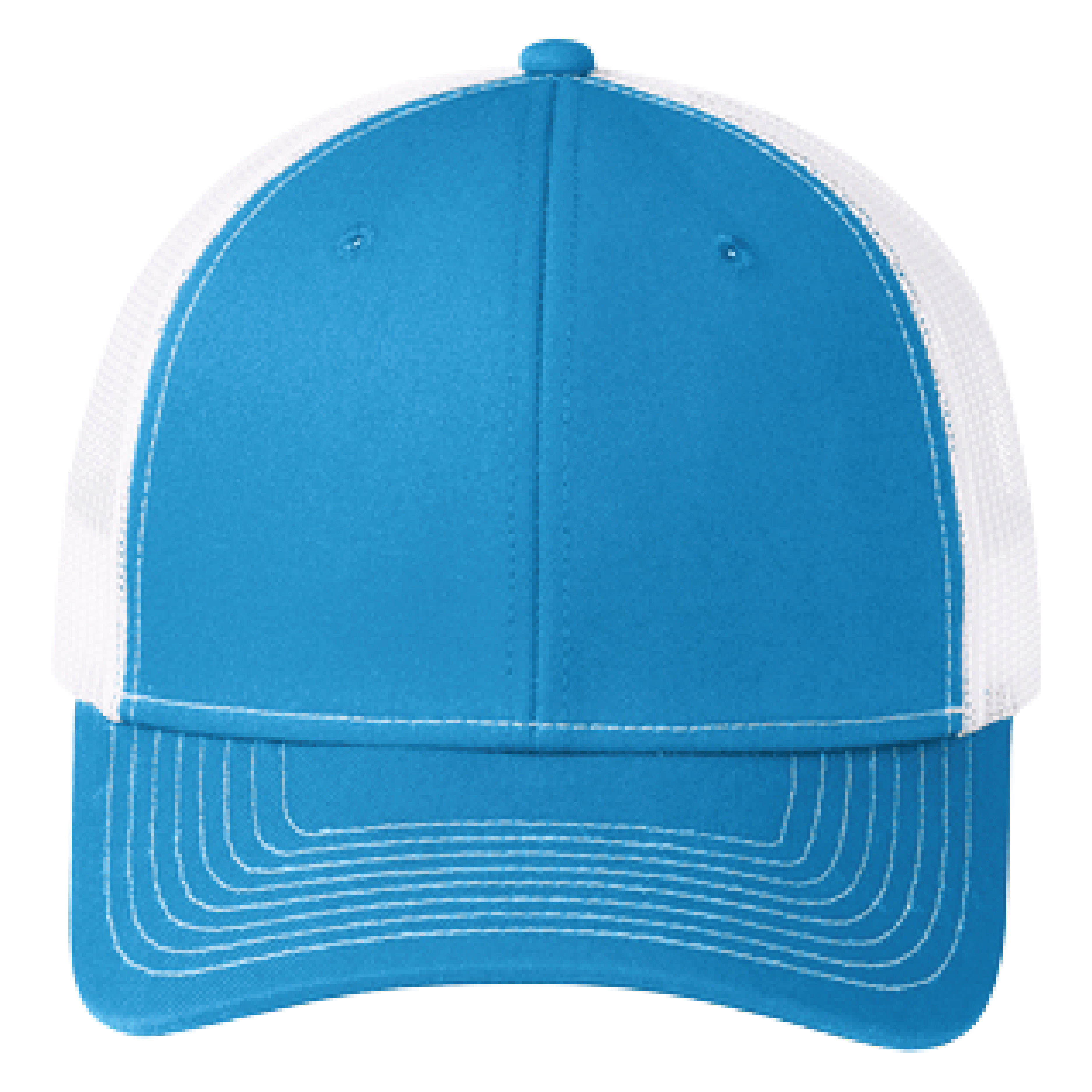 Port Authority C402 6-Panel Snapback Trucker Hat w/Leatherette Adhesive Patches or Embroidery 123