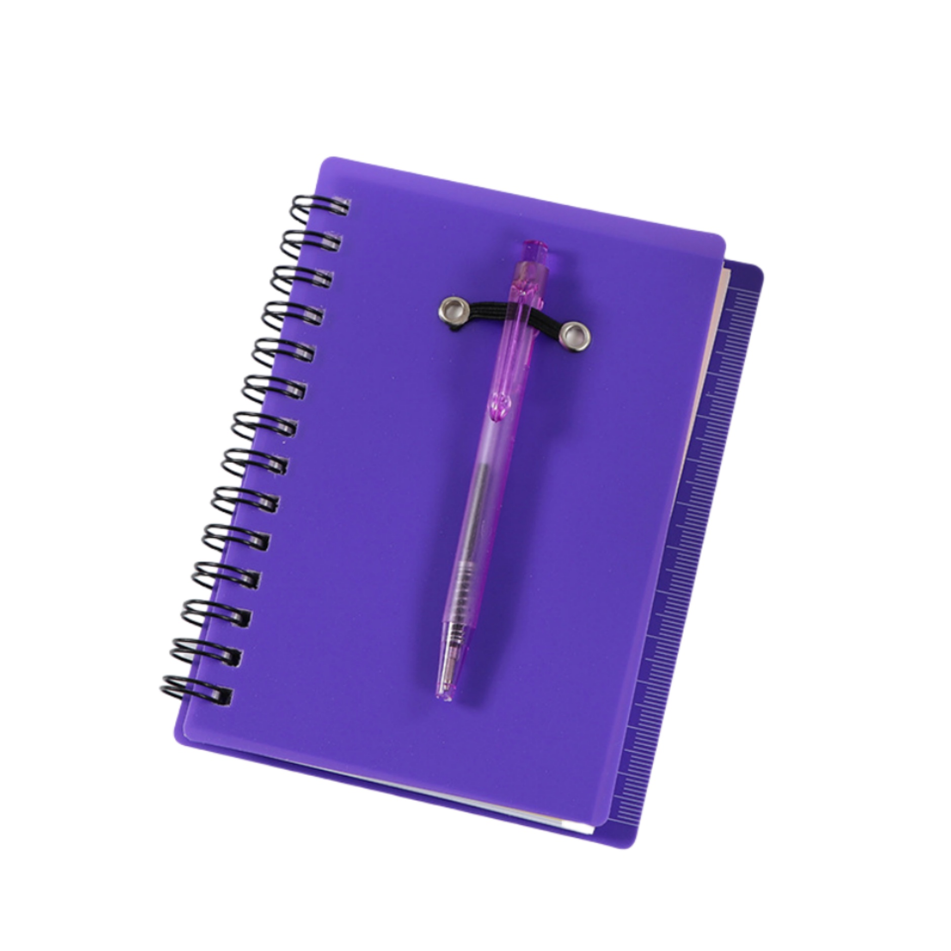 Spiral Notebook with Pen in Holder and Sticky Notes 8