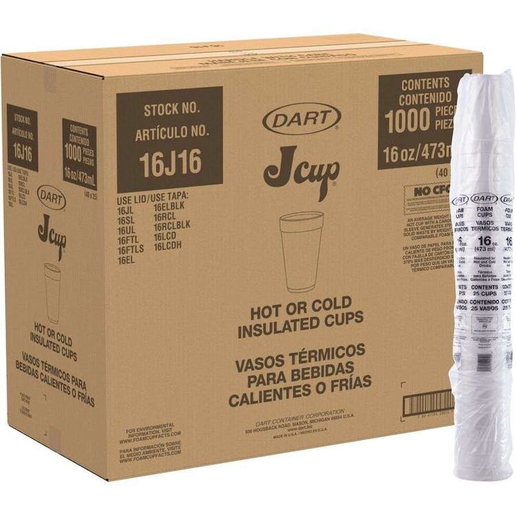 Dart Insulated Foam Cups16oz. 2
