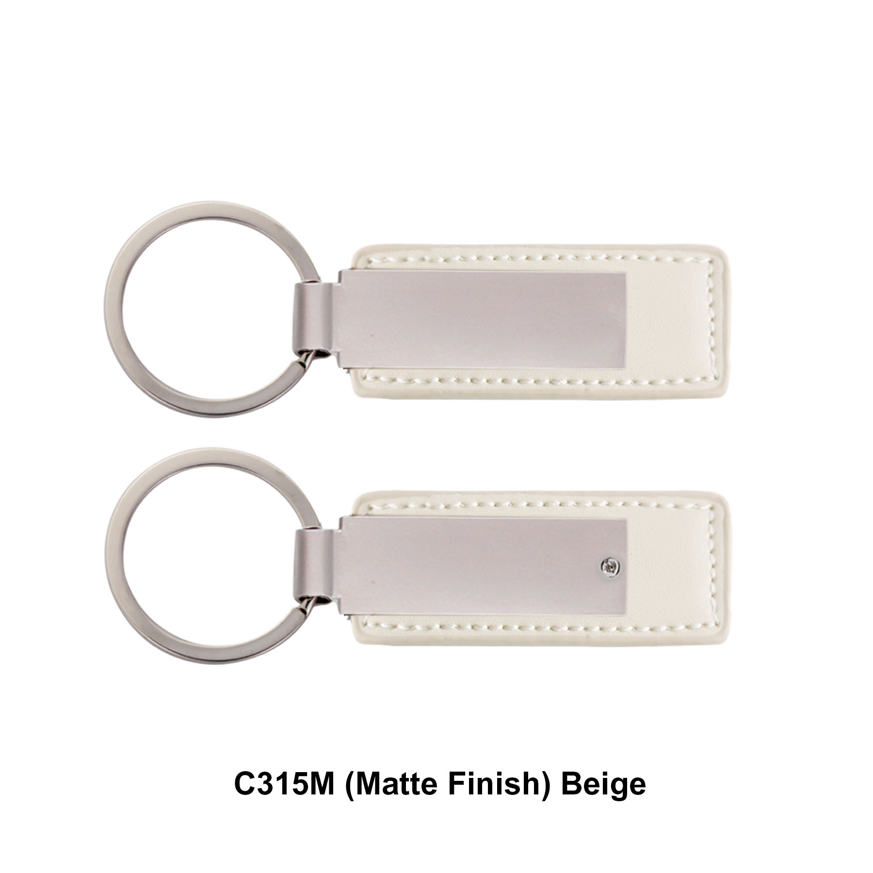 Leatherette with Rectangular Metal Key Tag (Key Chain, Keychain) 10