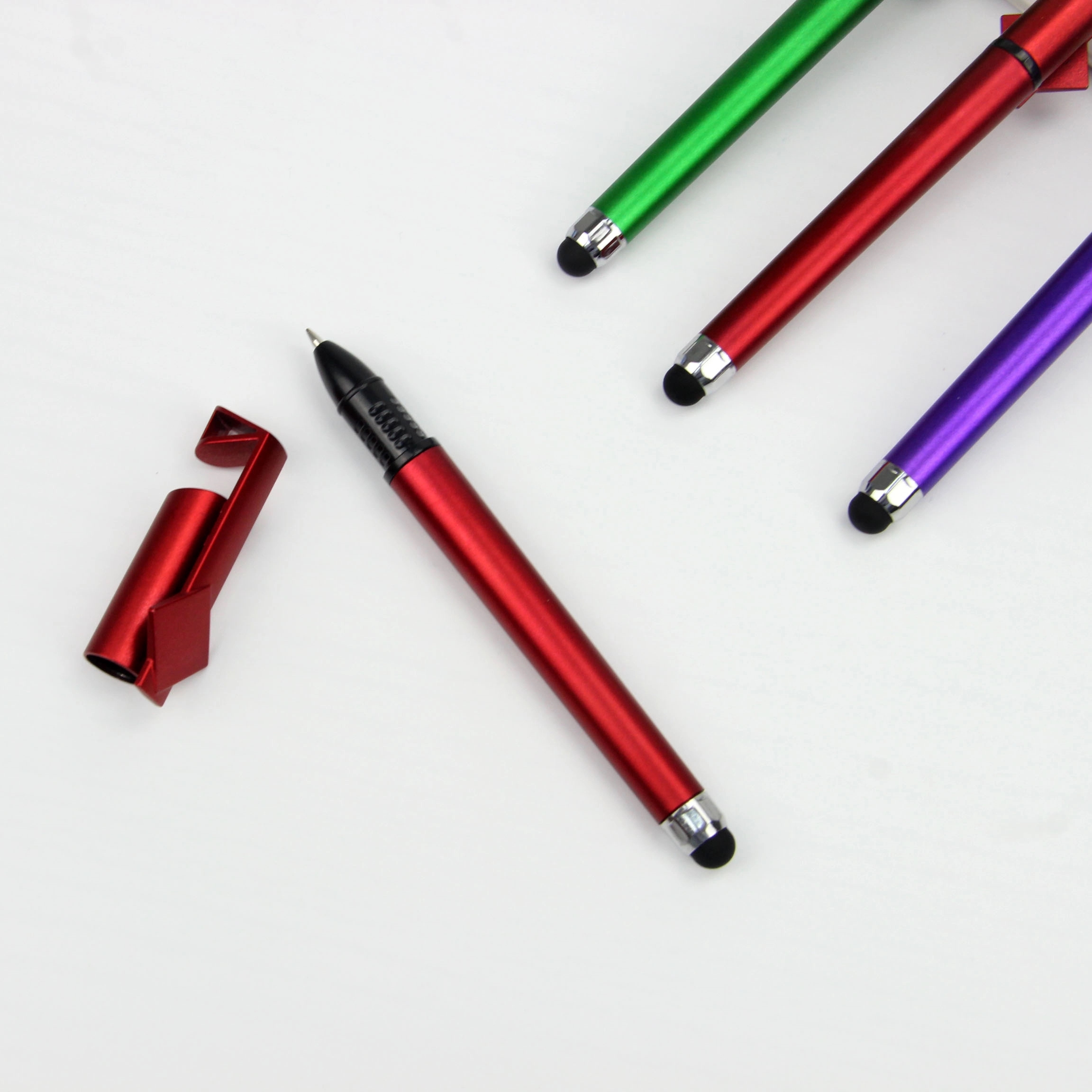 Plastic Pens with Touch Screen Stylus and phone holder 2