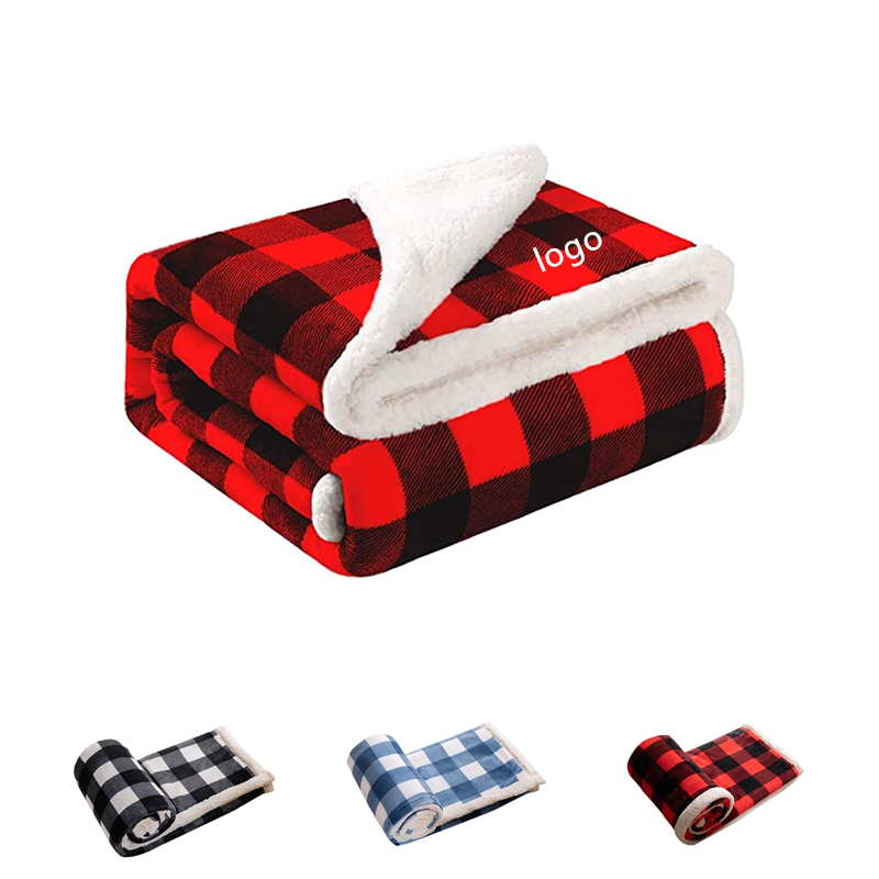Double-Sided Sherpa Fleece Throw Plush Blanket 1