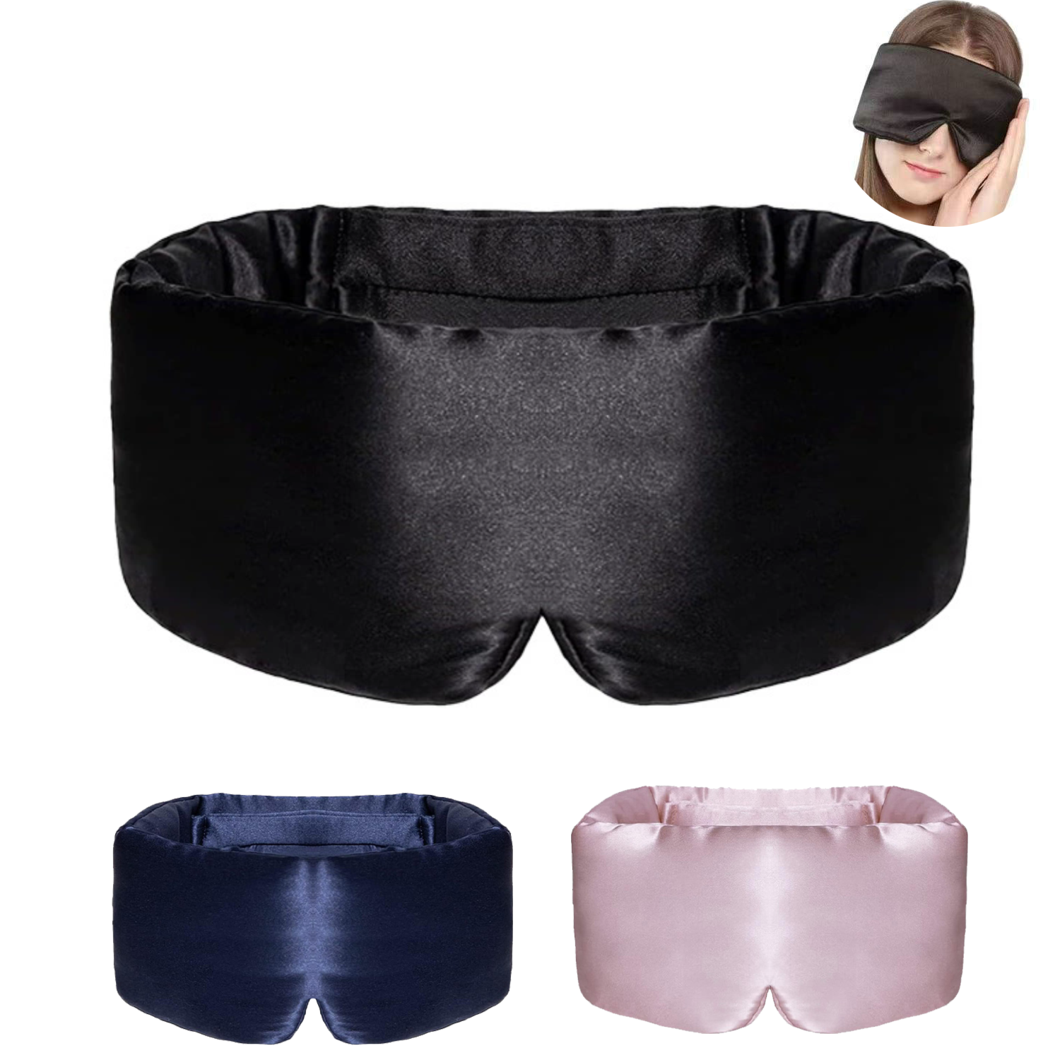 Unisex Adjustable Polyester Sleep Mask 4