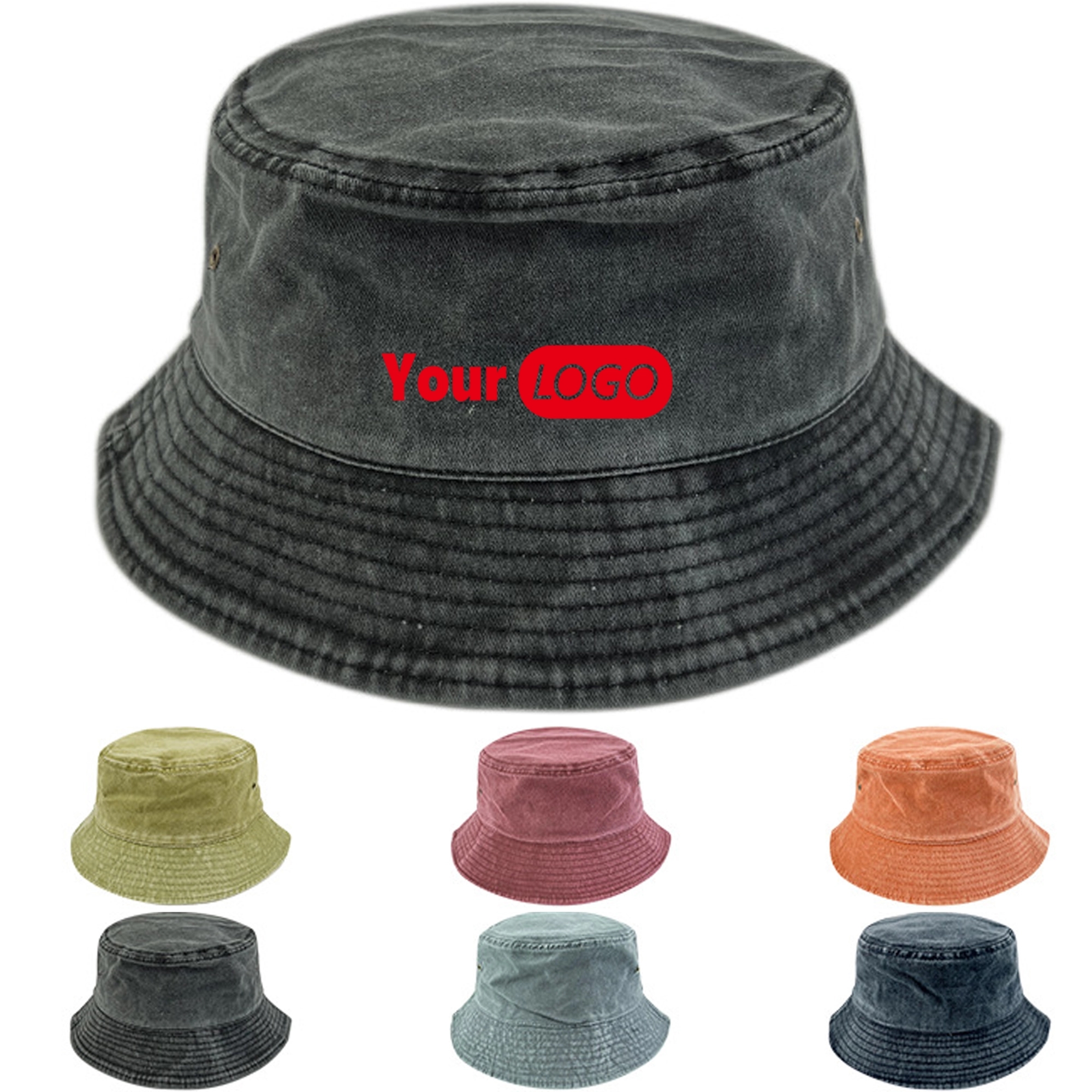 Denim Washed Cotton Bucket Hat