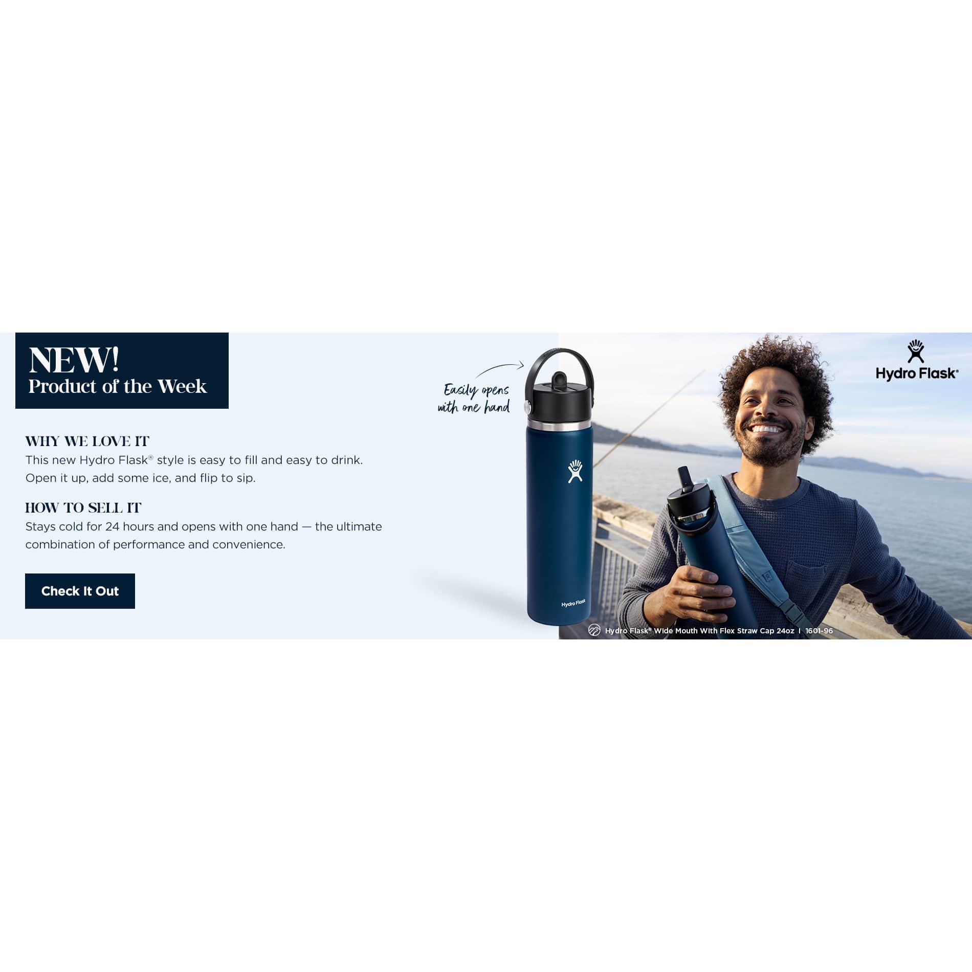 Hydro Flask® Wide Mouth w/ Flex Straw Cap 24oz 203