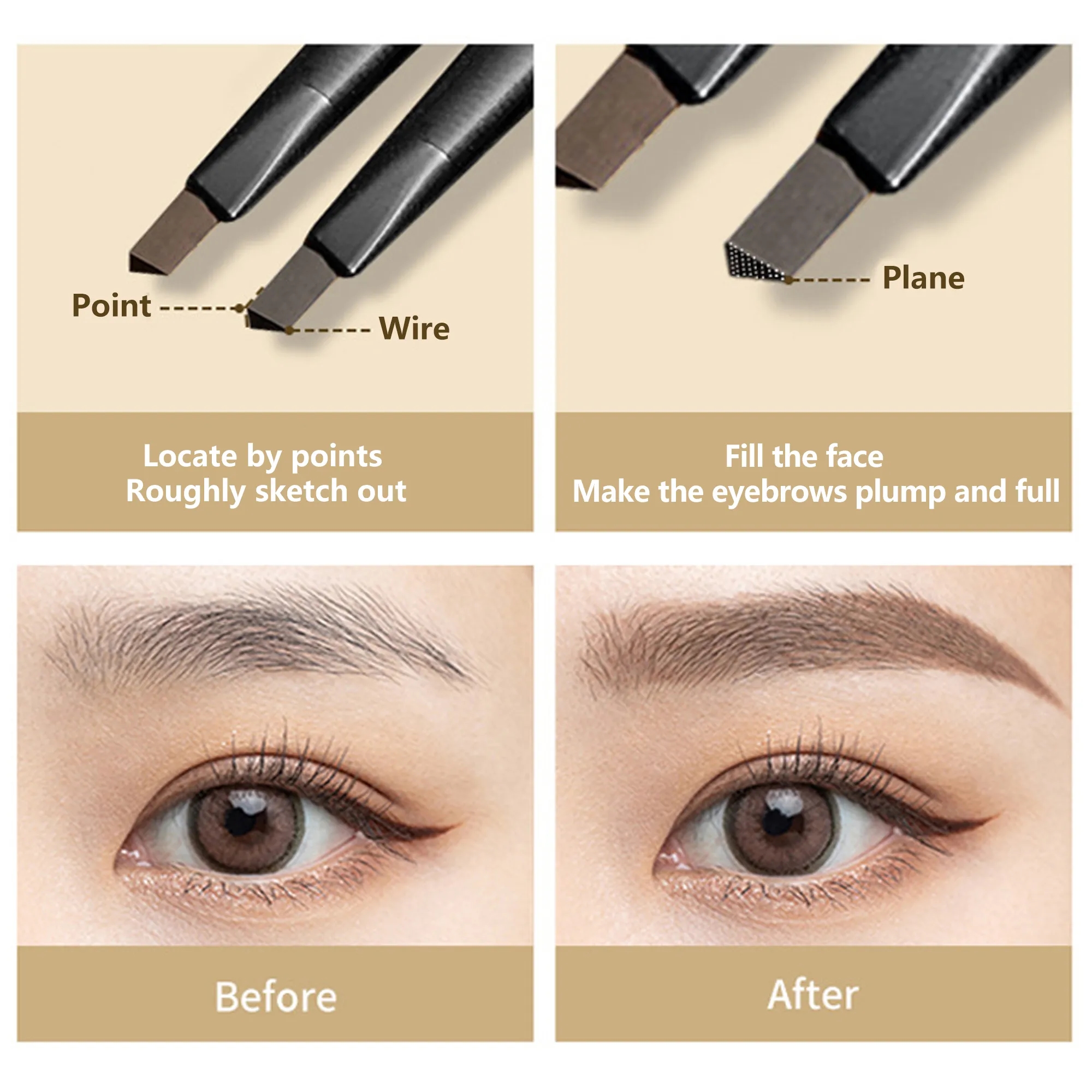 Waterproof And Sweat-Resistant Eyebrow Pencil 2