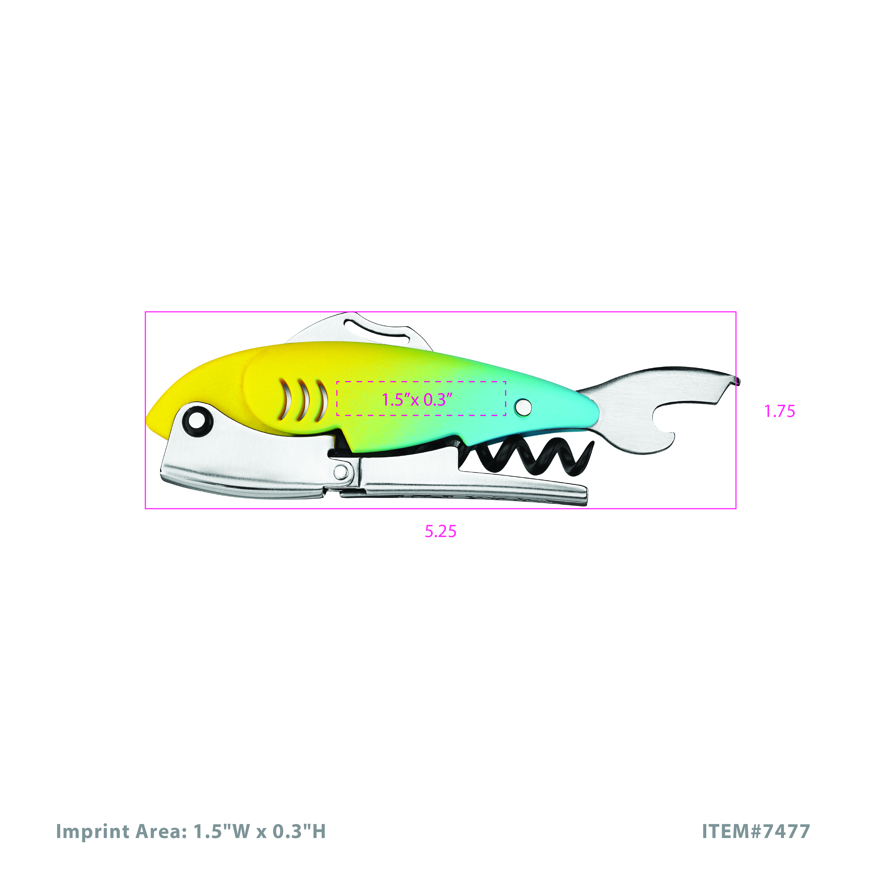 TrueZoo® Gillbert™ Ombre Fish Corkscrew 6