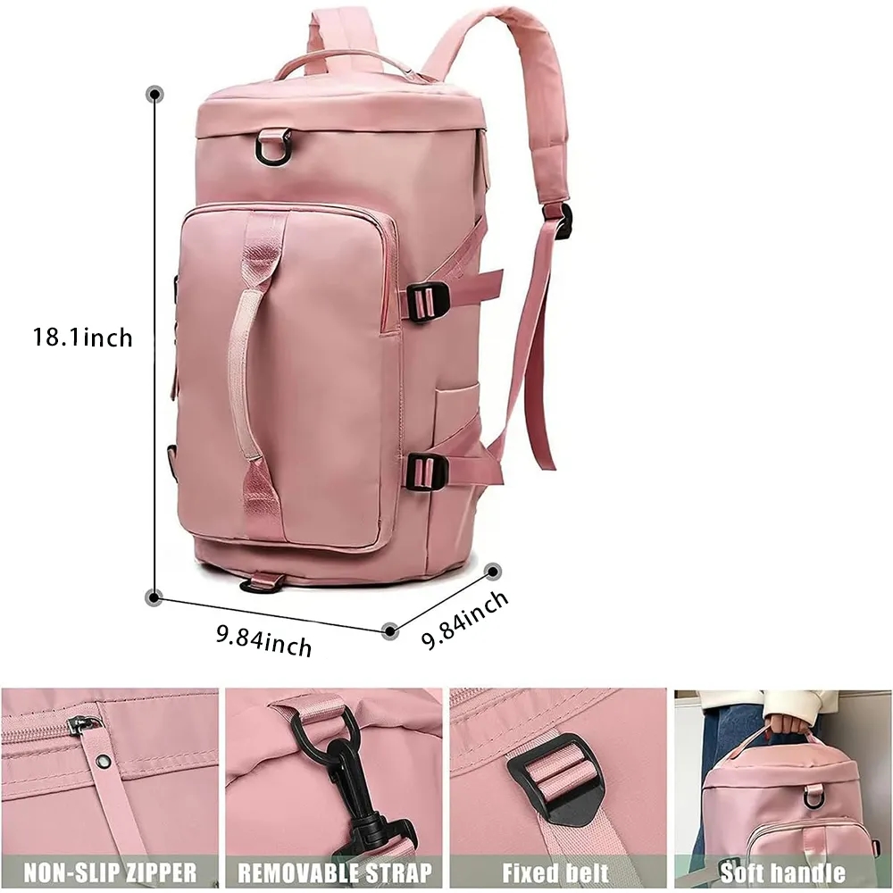 Gym Travel Backpack Duffel Bag with Shoes Compartment 6