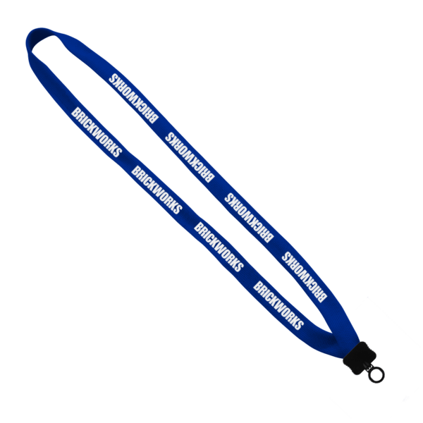 5/8" Polyester Lanyard with Plastic Clamshell & O-Ring 32