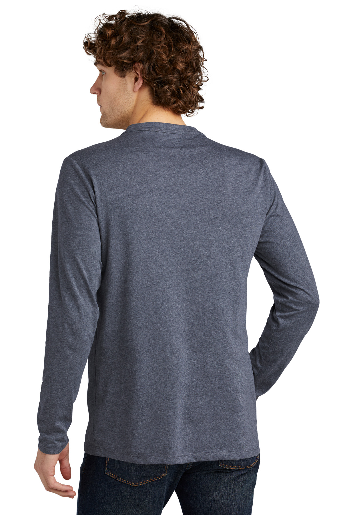 New Era Heritage Blend Long Sleeve Crew Tee. NEA102 46