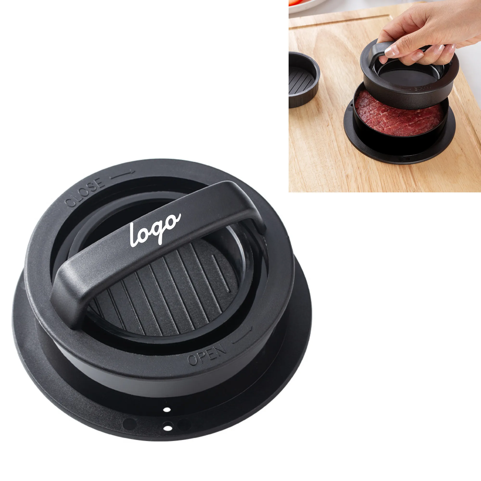 Black Non - stick Burger Patty Makers