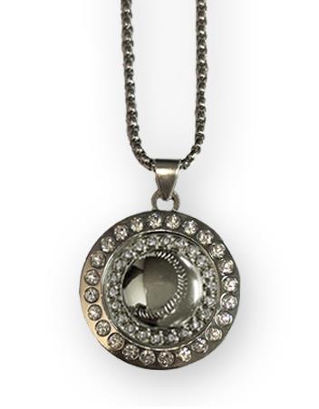 Necklace: 1.25" Circle Pendant Necklace and (Baseb 1