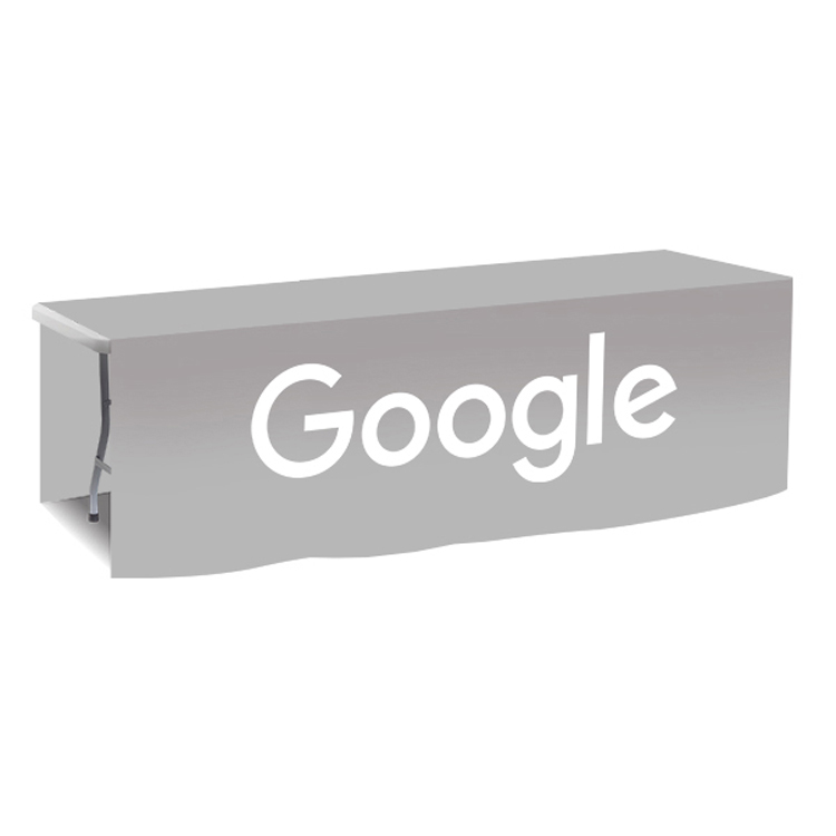 96 in. x 88 in. PolyKnit Table Drop (One Color Logo) 34