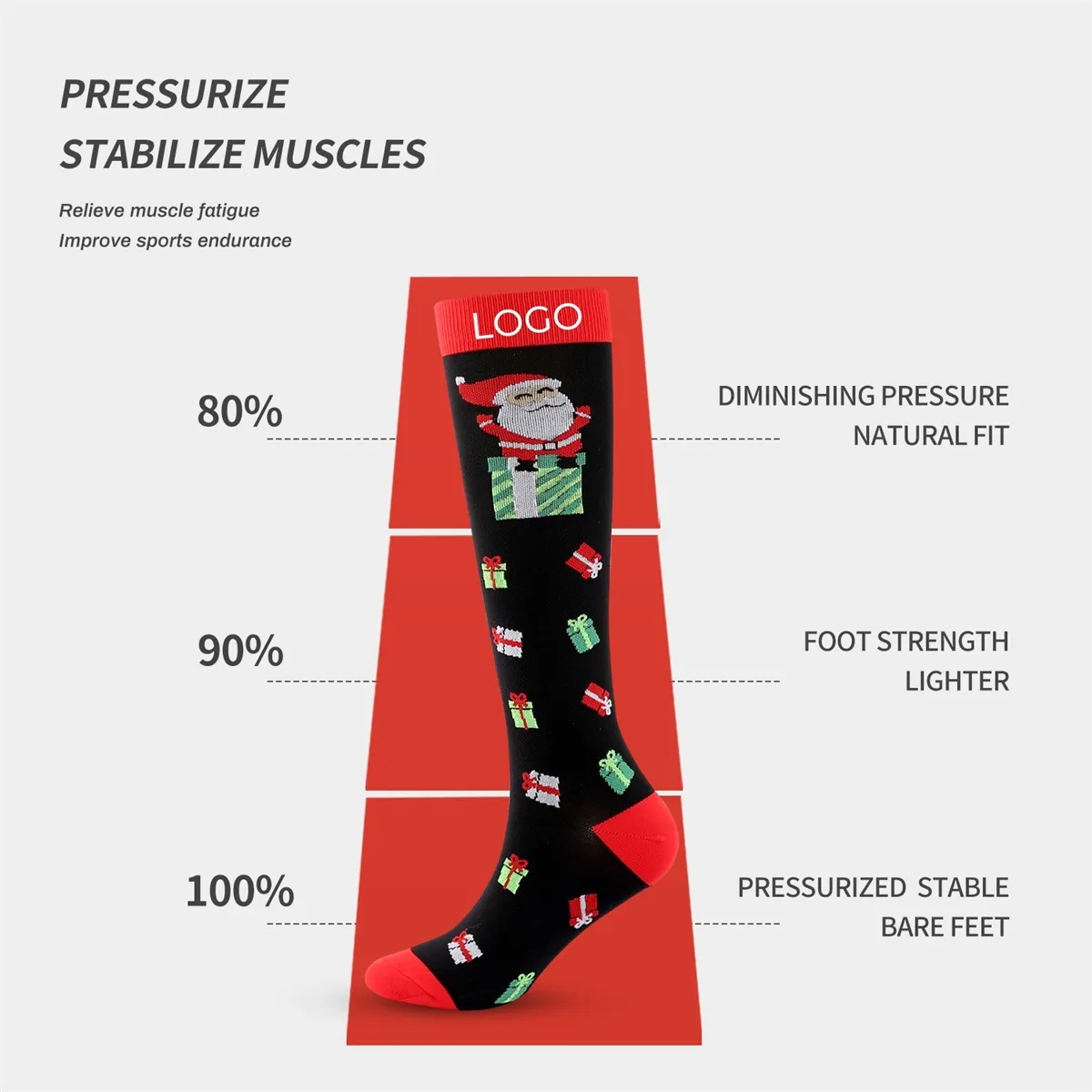 Christmas Compression Socks for Women & Men 15-20mmHg 3