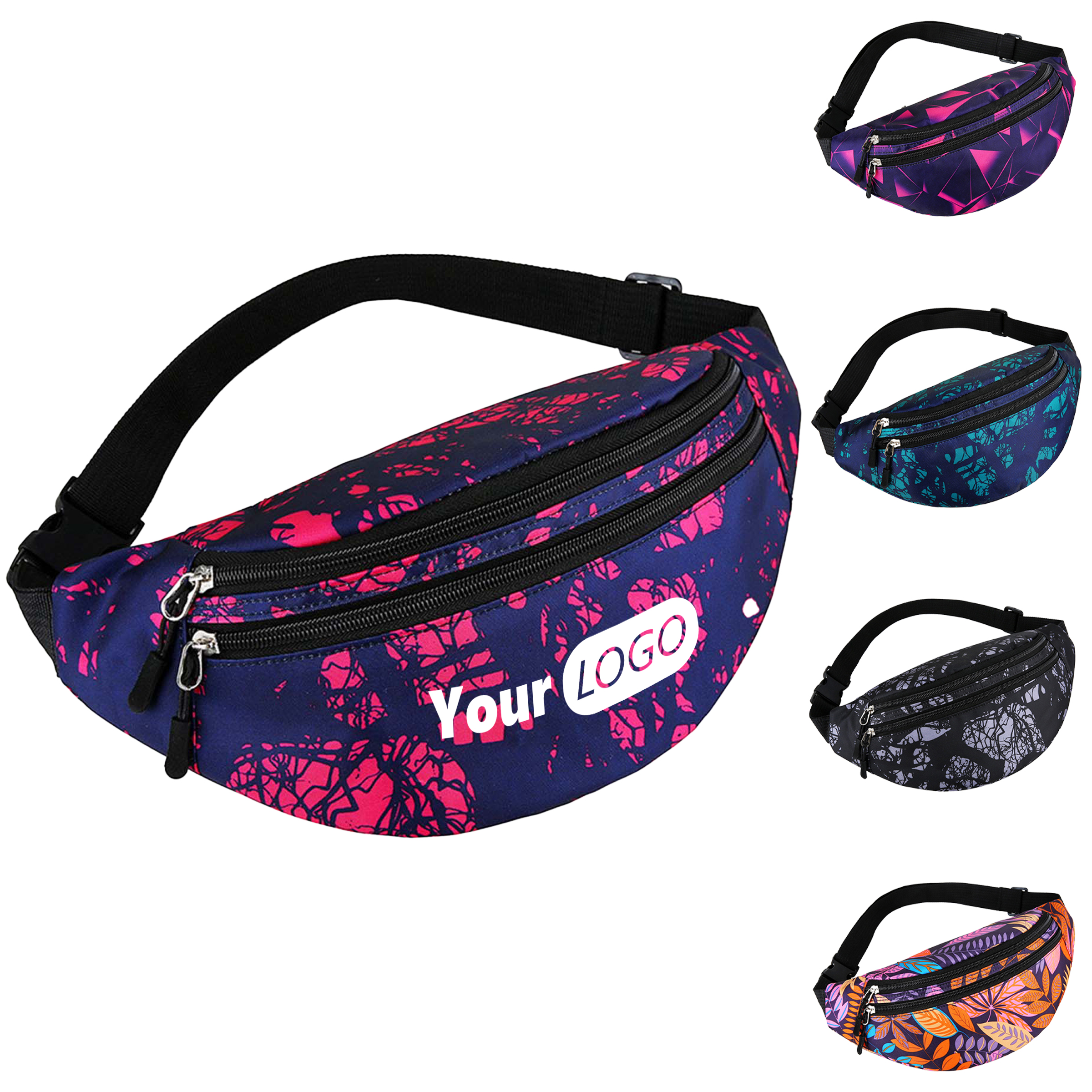 Polyester 3 Zipper Full Wrap Sublimation Waist Pack ?C Your Everyday Companion 6