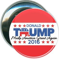 Trump, Elephant Red, Political Button 1