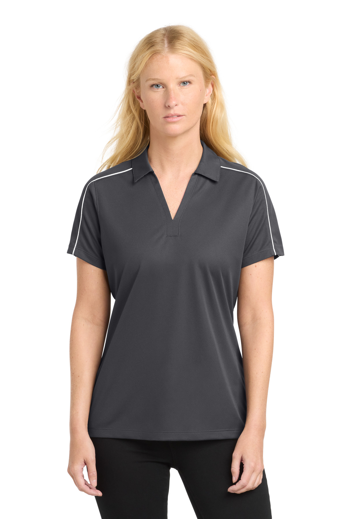 Sport-Tek Women's Micropique Sport-Wick Piped Polo. LST653 36