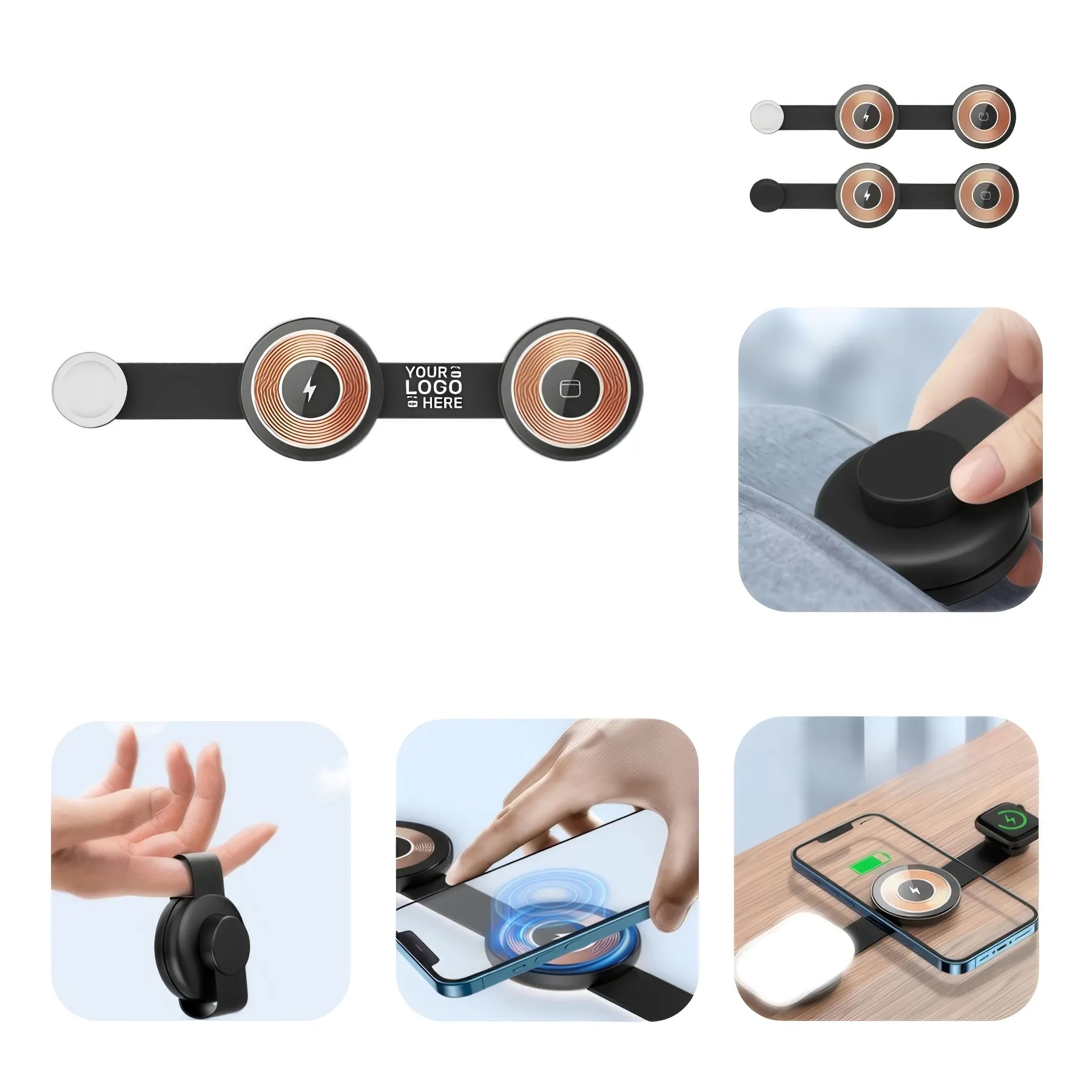 Leather Foldable Magnetic Wireless Charger 4