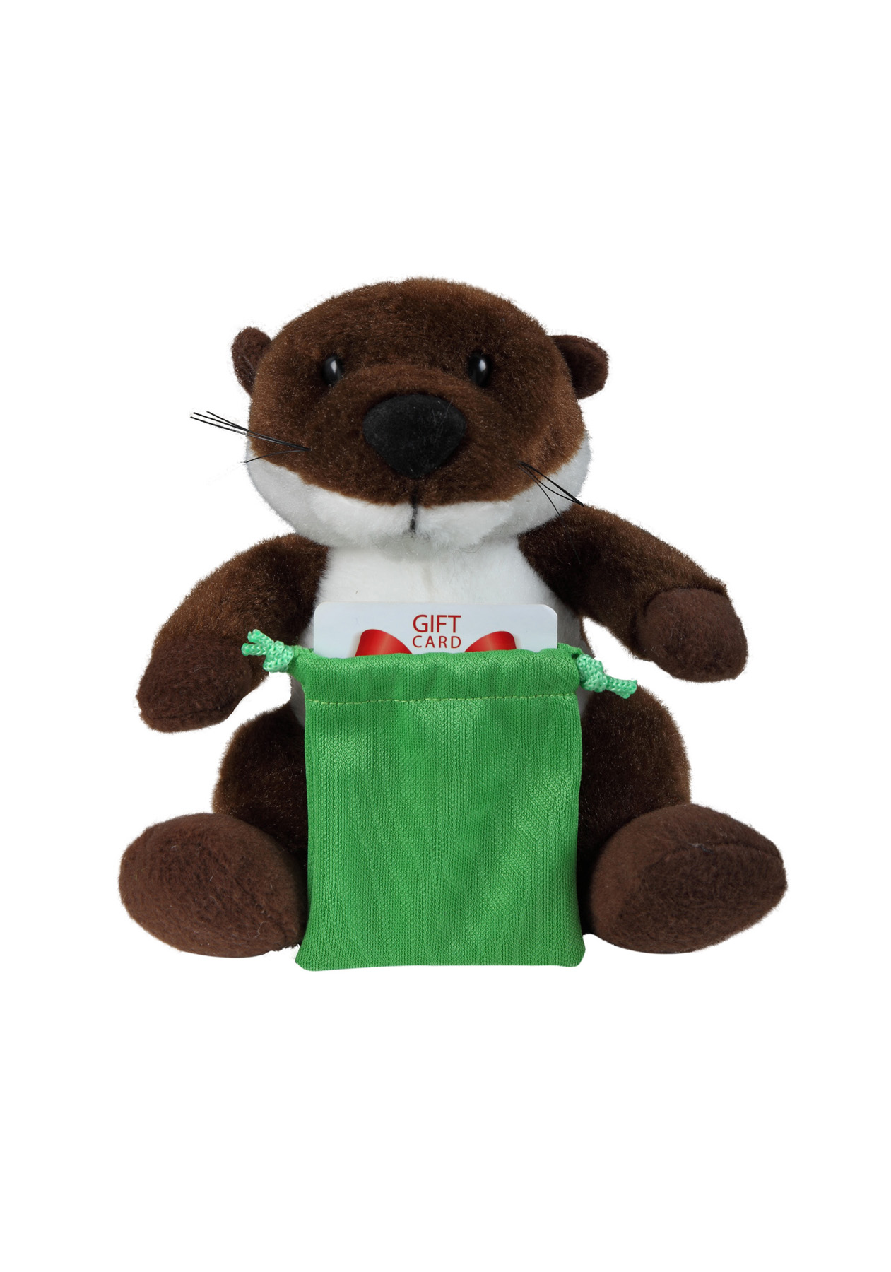 Soft Plush Stuffed Sitting Otter with Gift Card Sack 2