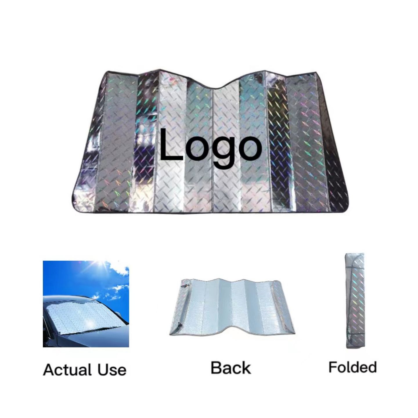 Laser Thicken Car Sunshade 2