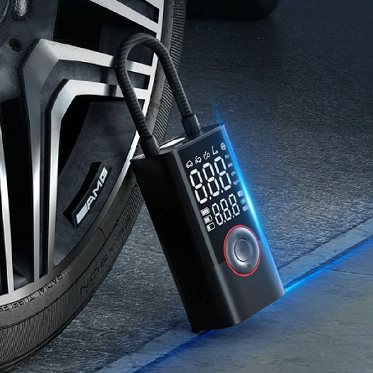 Portable Digital Tire Inflator Pump with USB Charging 8