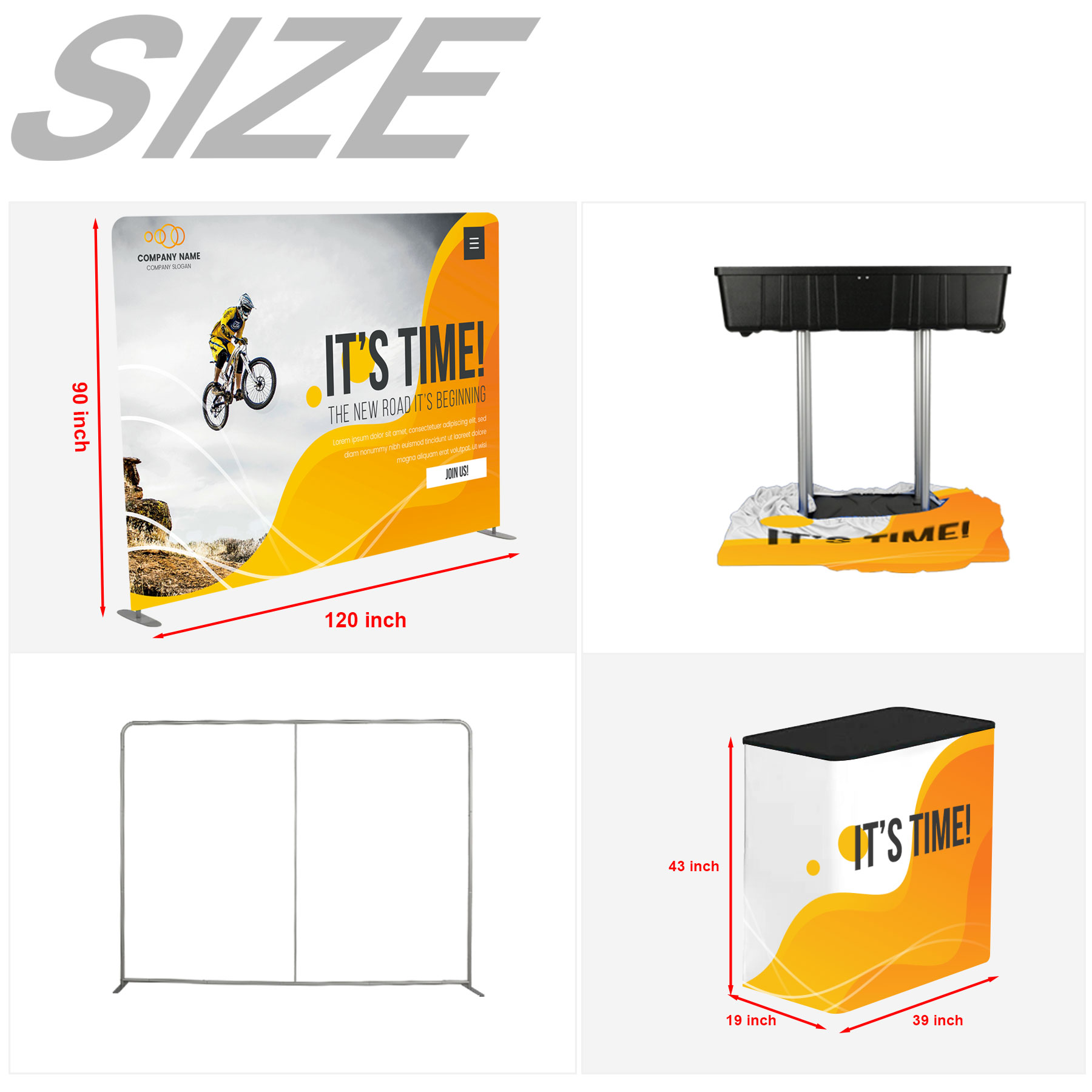 10 Ft Custom Straight Tension Fabric Trade Show Booth Kit 5