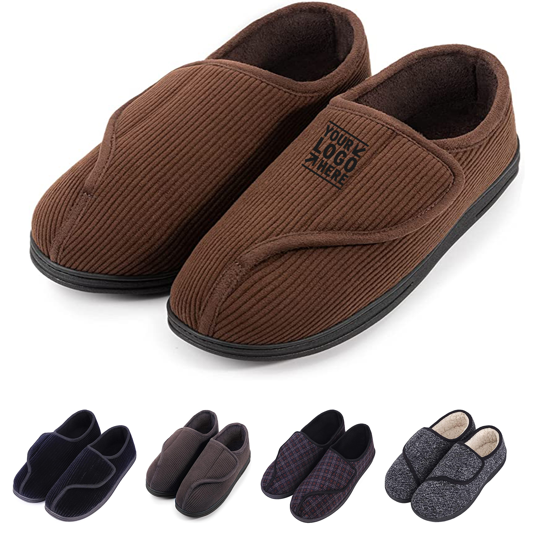 Men's Memory Foam Diabetic Slippers 2