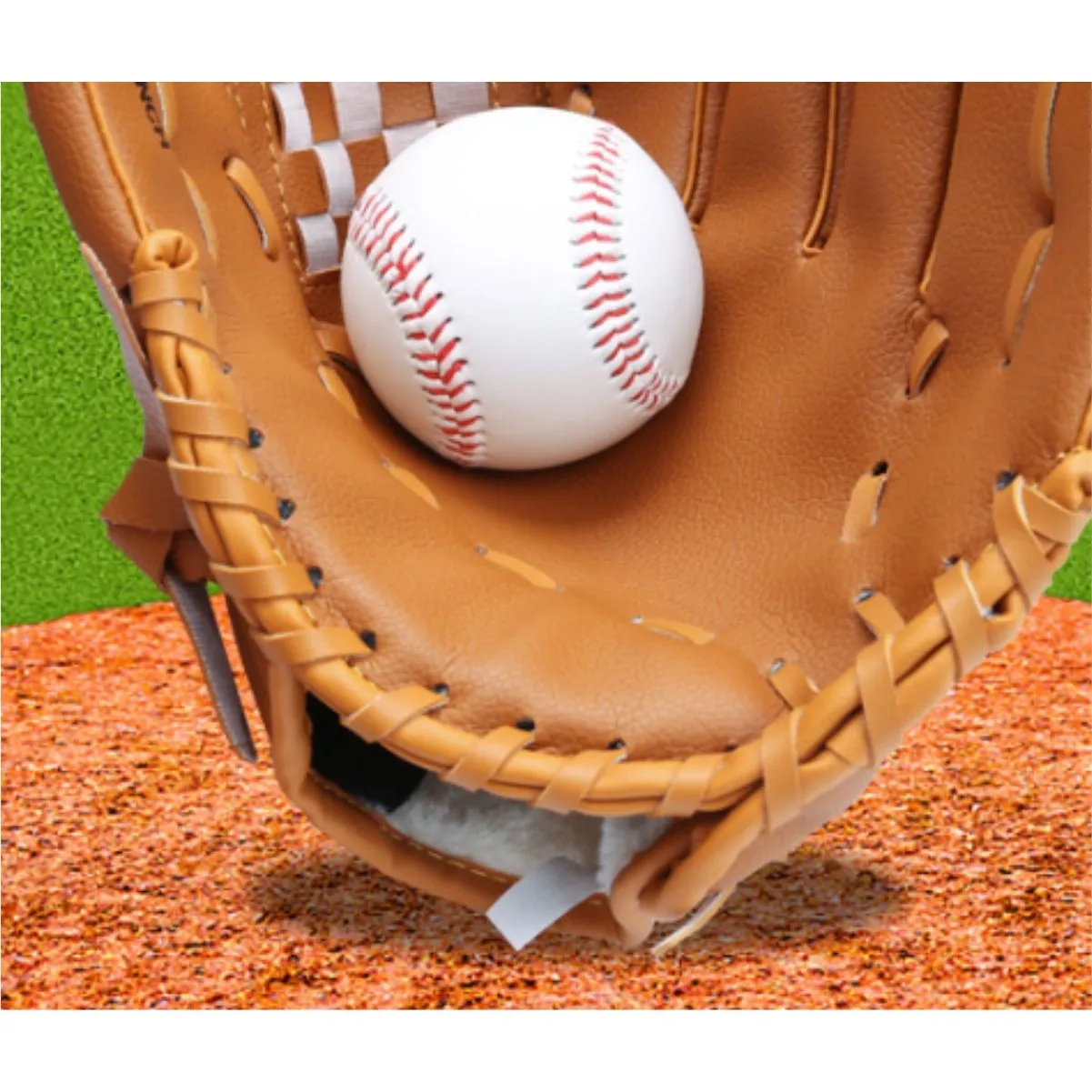 PU Baseball Softball Glove With Basket Web 6