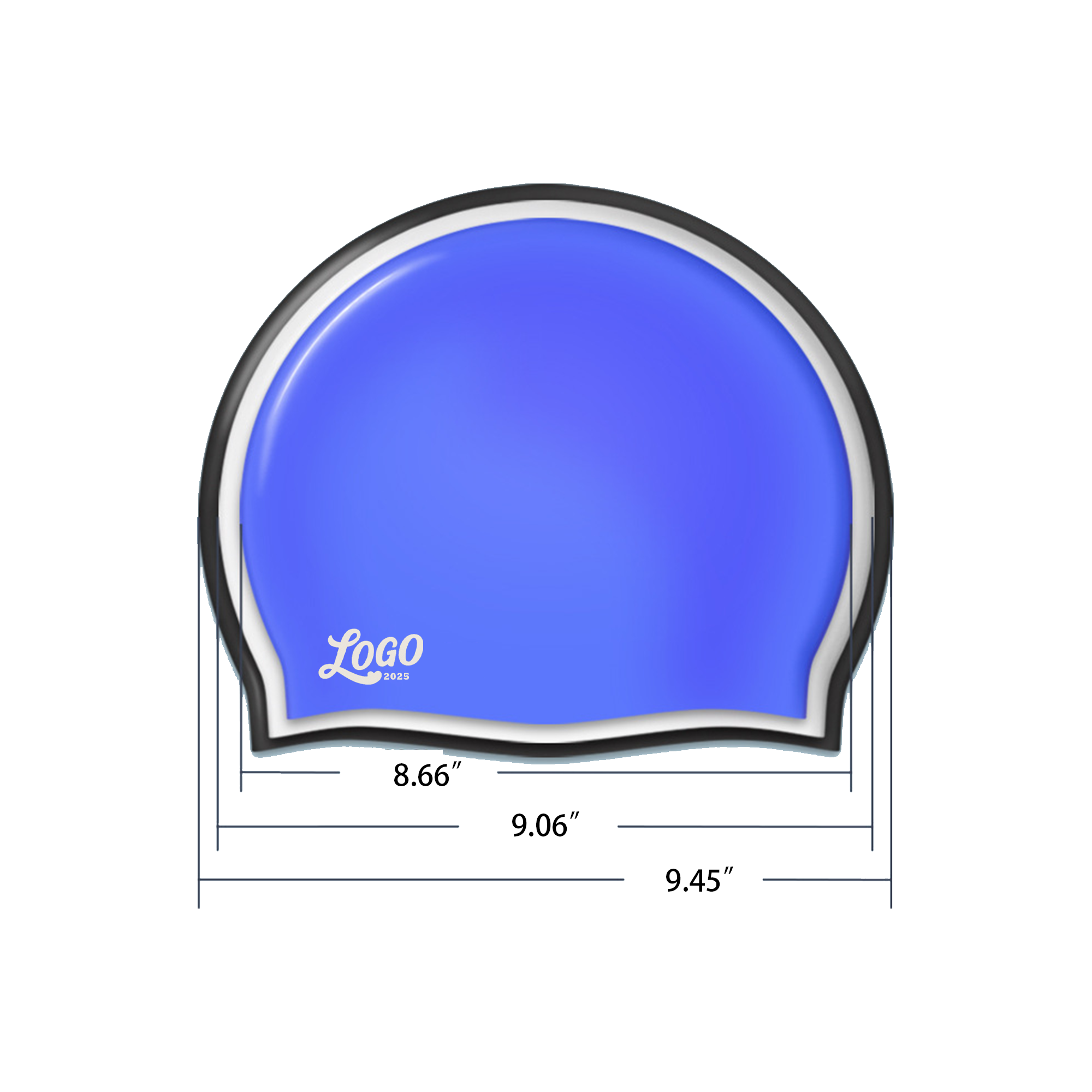 Waterproof And Non-Slip Silicone Swim Cap 2