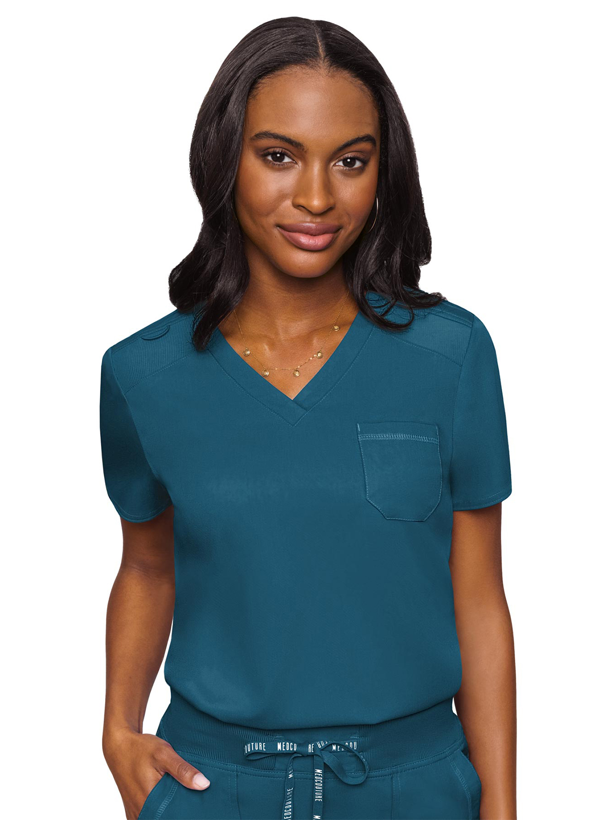 Med Couture - MC Touch - Women's 1-Pocket V-Neck Top 48