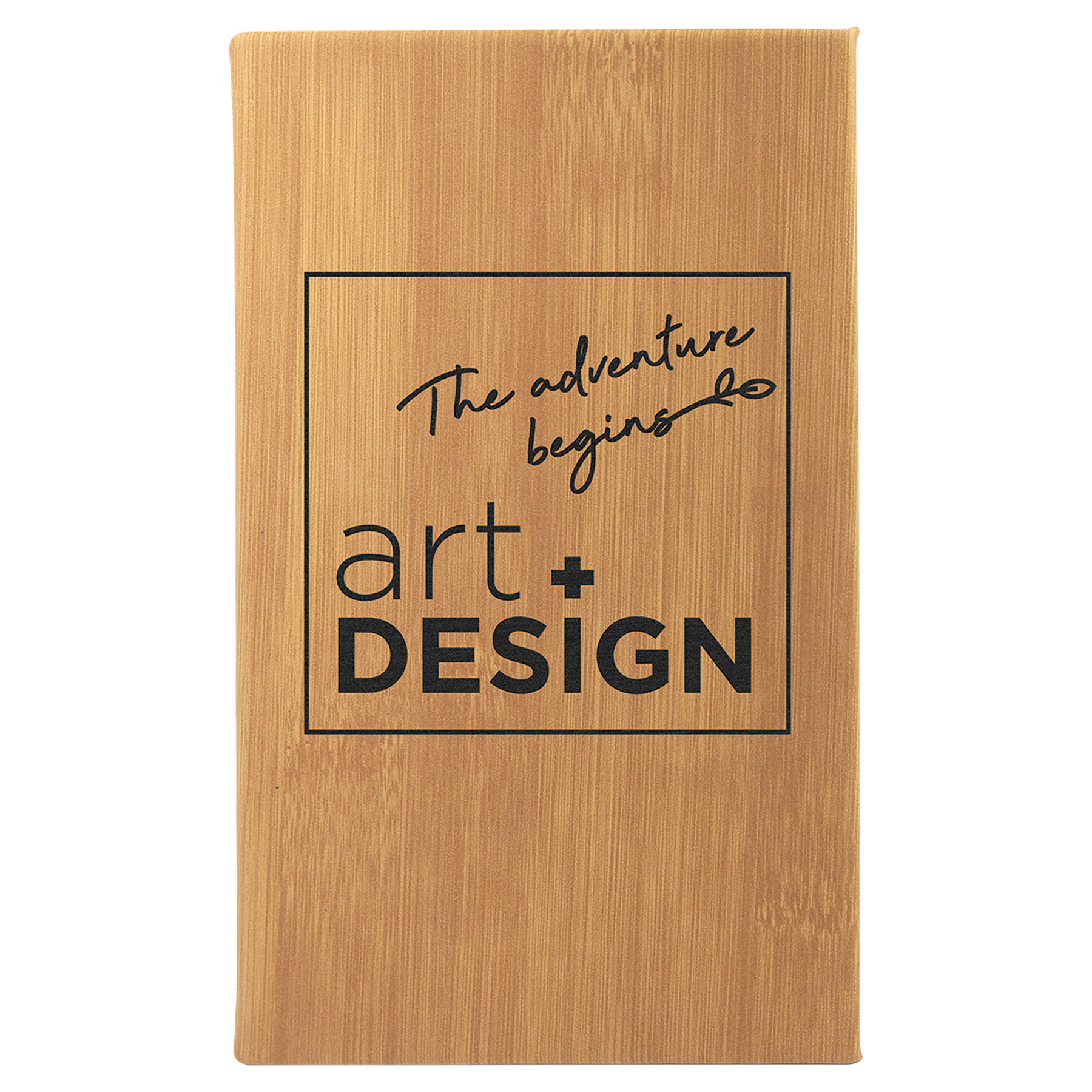 5 1/4" x 8 1/4" Bamboo Leatherette Sketch Book-Unlined Paper 1