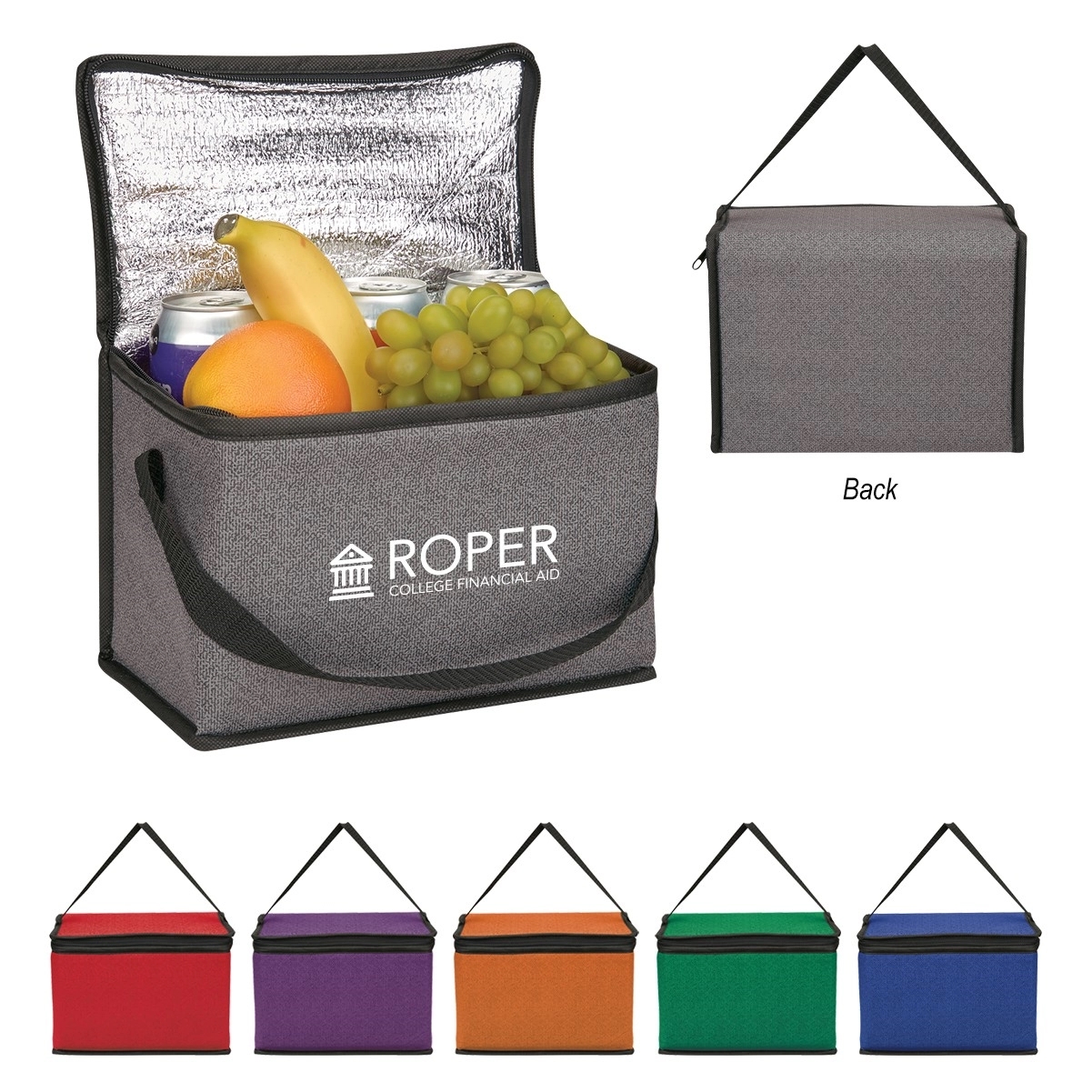 Heathered Non-Woven Cooler Lunch Bag 3