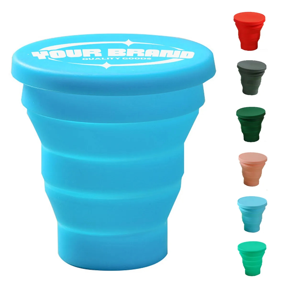 5.75oz Portable Outdoor Camping Foldable Silicone Water Cup 1