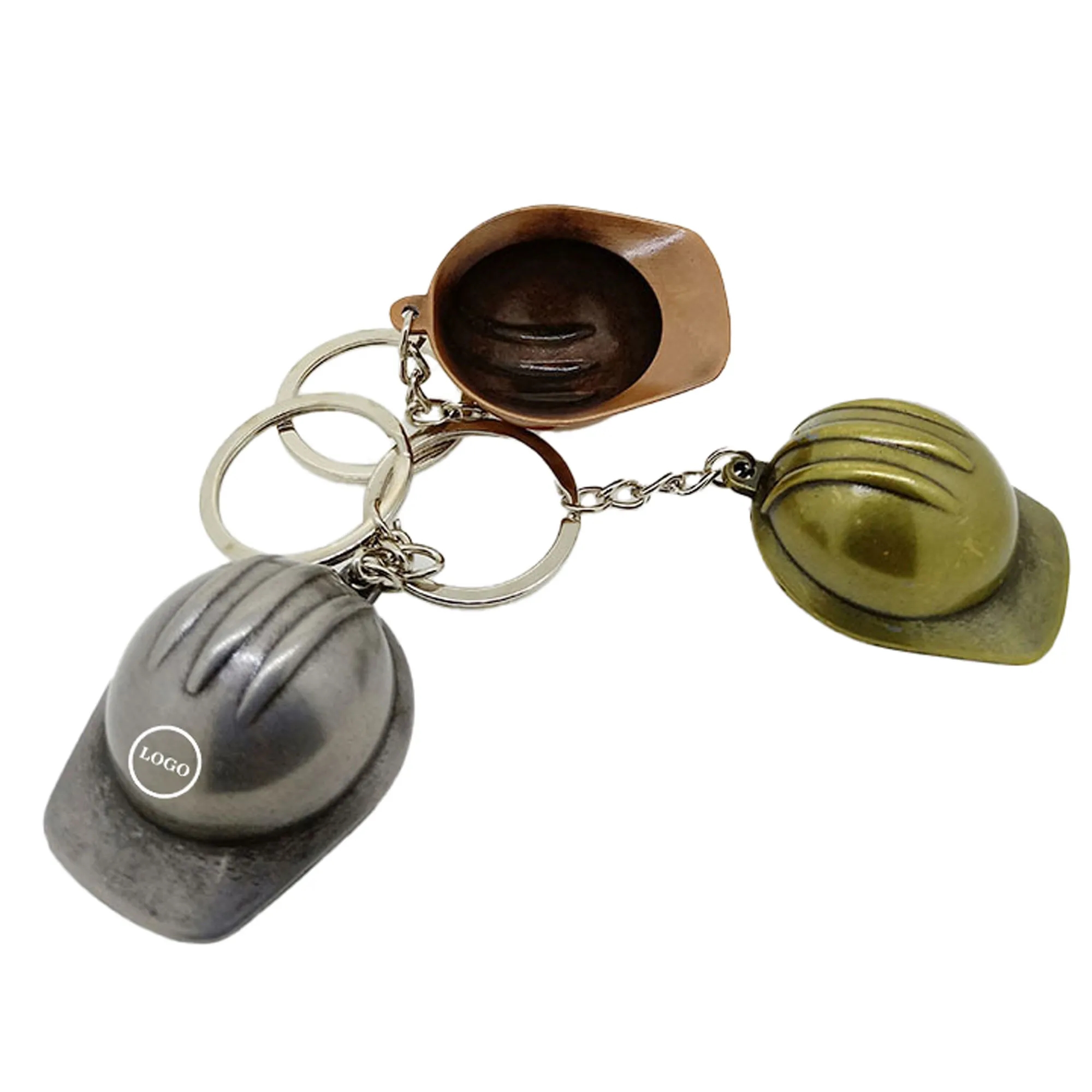 Metal Helmet Keychain 1