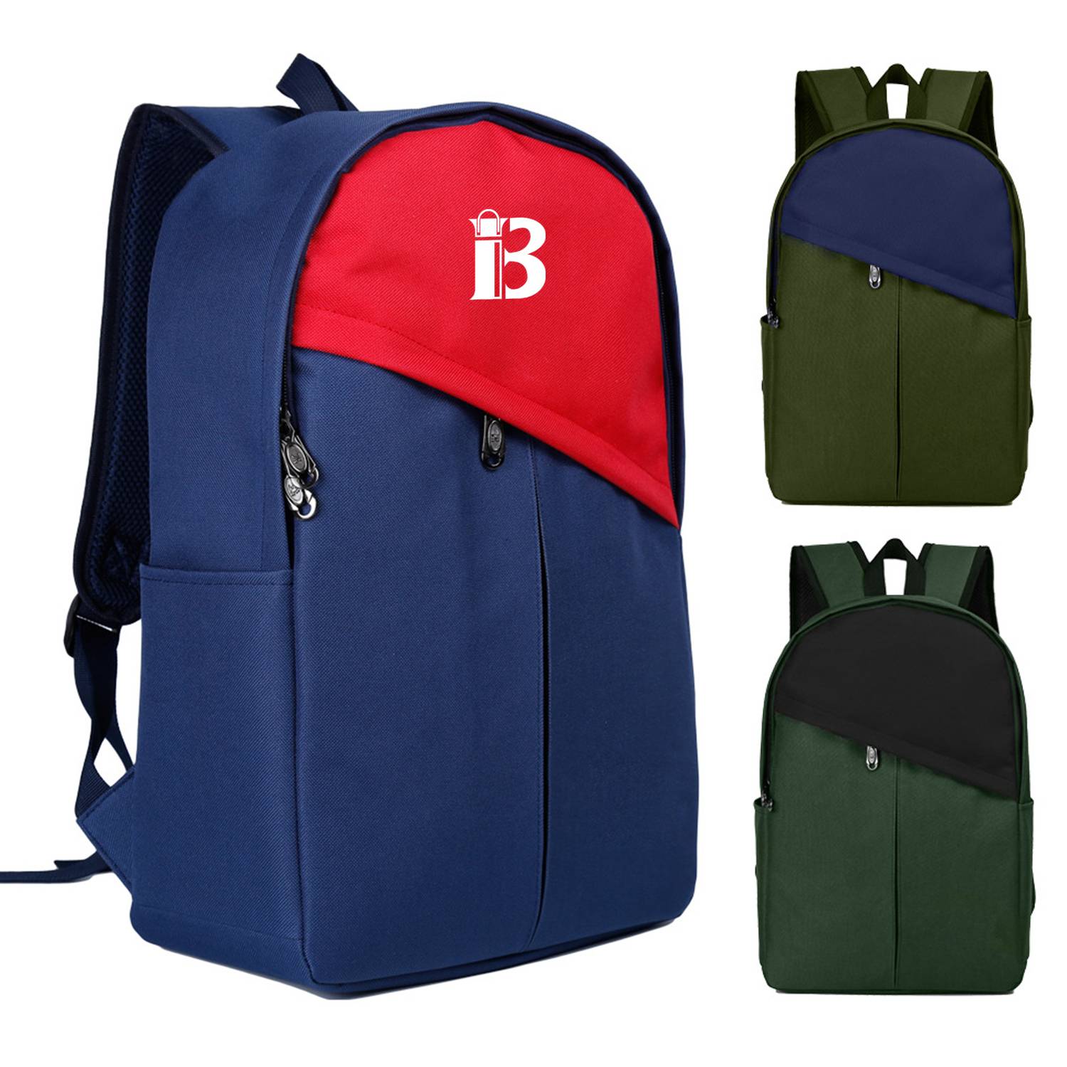Nylon Double Shoulder Leisure Student Backpack 1