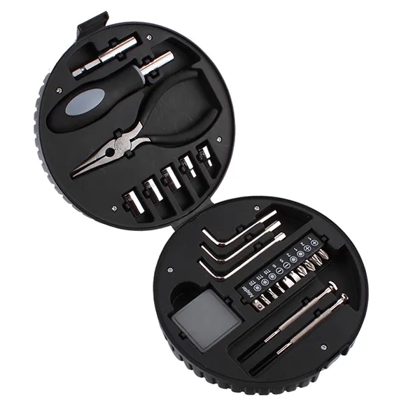 Custom 24-piece tool set in tire shaped case 3