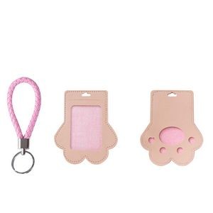 Paw Shaped PU Leather Card Holder With Back Pocket 9