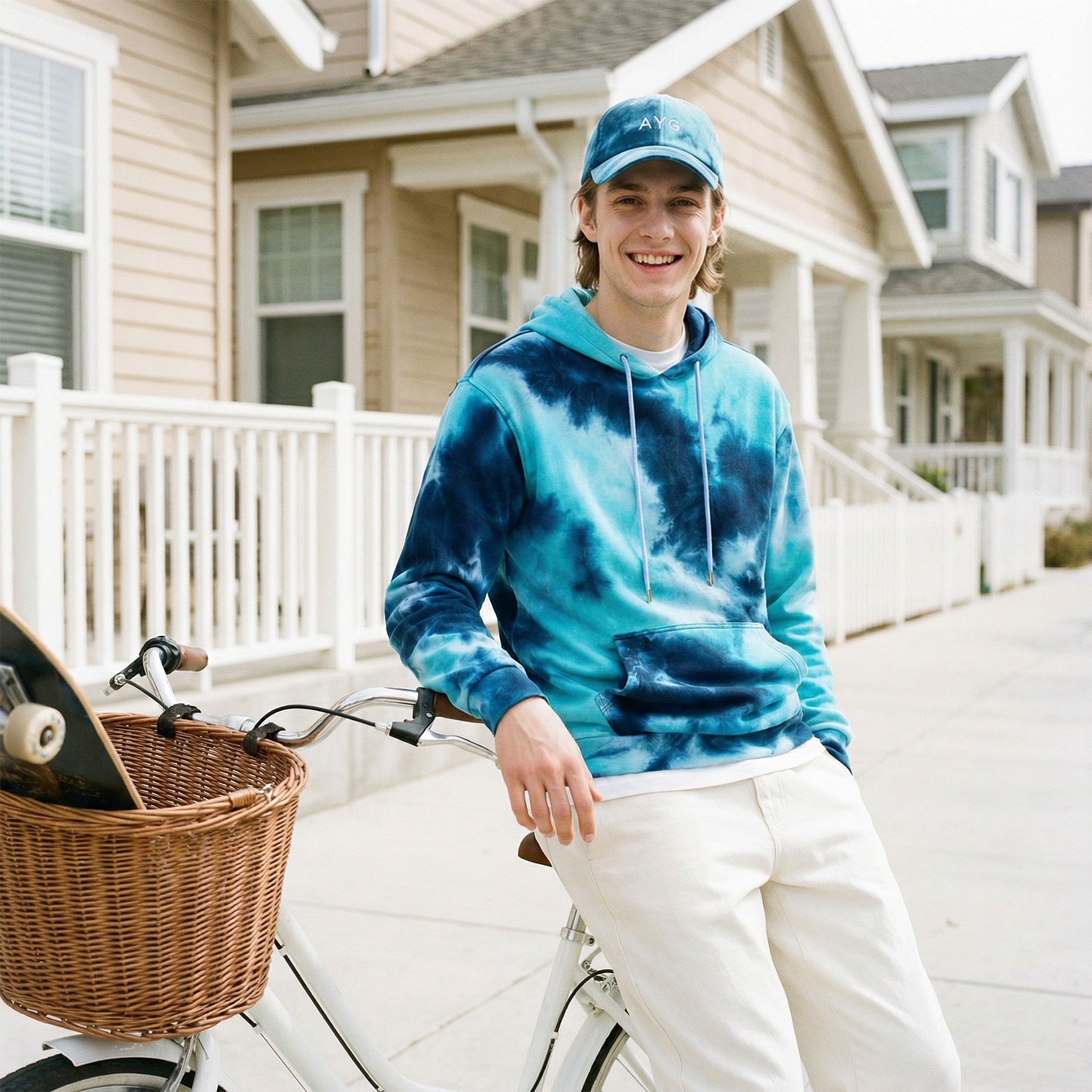 Classic Unisex Tie-Dyed Hooded Sweatshirt 7