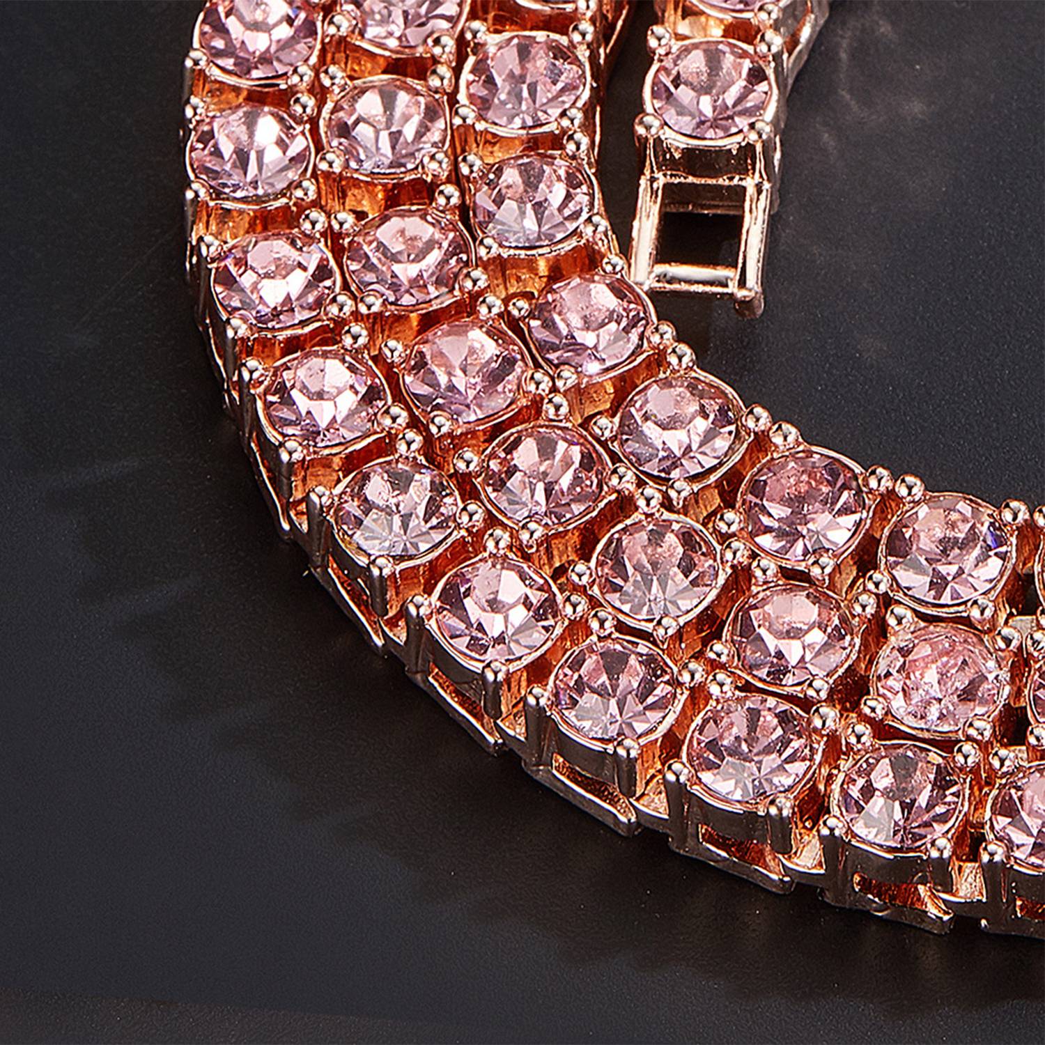 Alloy Rhinestones Row Tennis Chain 5