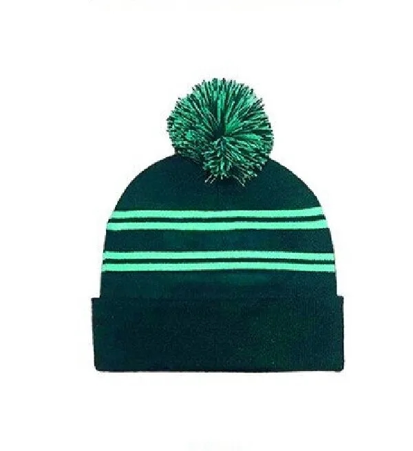 Acrylic Knit Beanie Cap With Pom 7