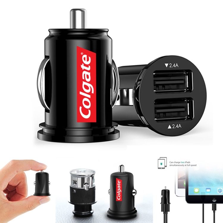 Portable 2 Port USB Car Charger Adapter 2